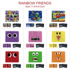 17 Styles Rainbow Friends Cartoon Pattern PU Coin Purse Anime Short Zipper Wallet