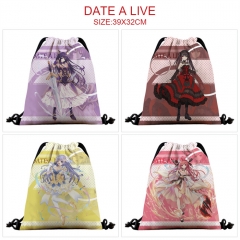 6 Styles Date A Live Cosplay Cartoon Anime Drawstring Bags