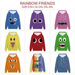 14 Styles Rainbow Friends Color Printing Anime Thickened Hoodie