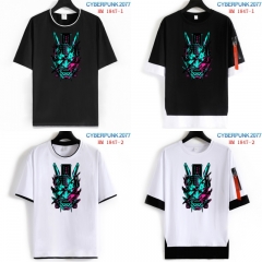 4 Styles Cyberpunk 100% Cotton Material Anime T Shirt