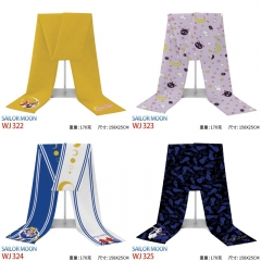 4 Styles Pretty Soldier Sailor Moon Cartoon Flannelette Material Anime Scarf