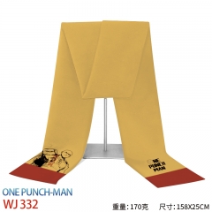 One Punch Man Cartoon Flannelette Material Anime Scarf