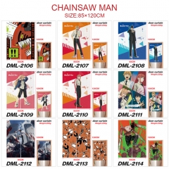 9 Styles 85*120CM Chainsaw Man Cartoon Color Printing Anime Door Curtain