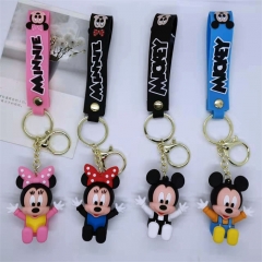 4 Styles Mickey Mouse and Donald Duck Anime Figure Keychain