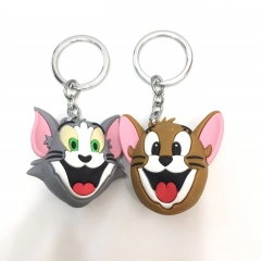 2 Styles Tom and Jerry Cartoon Cute Anime Figure Keychain