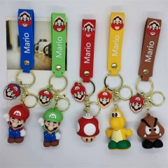 10 Styles Super Mario Bro Anime Figure Keychain