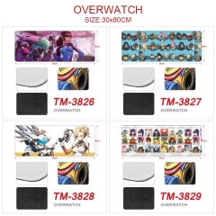 30*80CM 6 Styles Overwatch Color Printing Cartoon Anime Mouse Pad