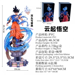 49CM GK Dragon Ball Z Two Heads Son Goku Anime PVC Figure