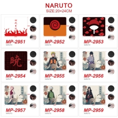 20*24CM 5PCS/SET 9 Styles Naruto Color Printing Cartoon Anime Mouse Pad