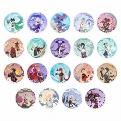 19 Styles Genshin Impact Cartoon Anime Acrylic Coaster