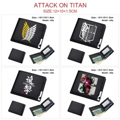 8 Styles Attack on Titan/Shingeki No Kyojin Cartoon Pattern PU Coin Purse Anime Short Zipper Wallet