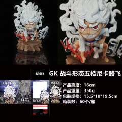16cm One Piece GK 5 Gear Nika Luffy Cartoon Collection Toys Anime PVC Figure