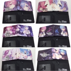6 Styles Re: Zero/ Re: Life in a Different World from Zero Folding Purse Anime Short Wallet