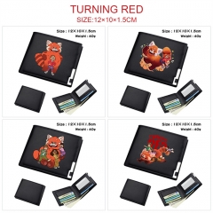 4 Styles Turning Red Cartoon Pattern PU Coin Purse Anime Short Zipper Wallet