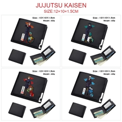 7 Styles Jujutsu Kaisen Cartoon Pattern PU Coin Purse Anime Short Zipper Wallet