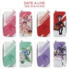 8 Styles Date A Live Cosplay Cartoon Anime PU Leather Fold Long Wallet and Purse