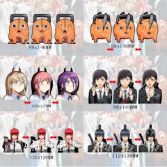 9 Styles Chainsaw Man Cartoon Can Change Pattern Lenticular Flip Anime 3D Stickers