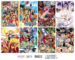 (8PCS/SET) One Piece Printing Collectible Paper Anime Poster