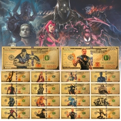 18 Styles Marvel Super Hero Superhero Anime Paper Crafts Souvenir Coin Banknotes