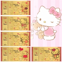 5 Styles Hello Kitty Anime Paper Crafts Souvenir Coin Banknotes