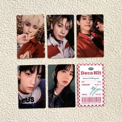 5PCS/SET K-POP TXT Tomorrow X Together DECO KIT Photocard Lomo Card 5.4*8.6cm