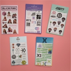 5 Styles K-POP BTS/X1/BLACKPINK/GOT7/EXO Luggage Sticker