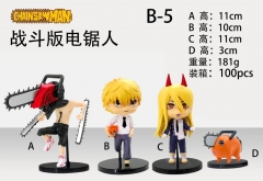 4PCS/SET Chainsaw Man Power Denji And Pochita Cartoon Character Toys Anime PVC Figure