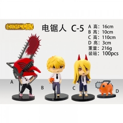 4PCS/SET Chainsaw Man Denji Pochita Power Cartoon Character Toys Anime PVC Figure