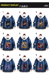 9 Styles Chainsaw Man Cartoon Coat Anime Denim Jacket
