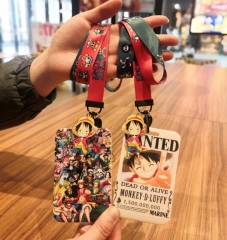 18 Styles 10PCS/SET One Piece Anime Phone Strap Lanyard Card Holder Bag