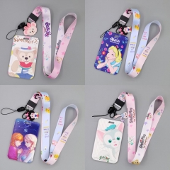 10 Styles 10PCS/SET Disney Duffy Alice in Wonderland Anime Phone Strap Lanyard Card Holder Bag