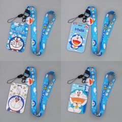 7 Styles 10PCS/SET Doraemon Anime Phone Strap Lanyard Card Holder Bag