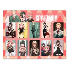 10PCS/SET Spy×Family Cartoon Anime Card Stickers