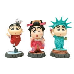 6 Styles Crayon Shin-chan PVC Character Anime Action Figure Toy