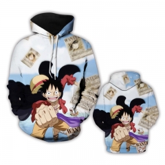 One Piece Cosplay Cartoon Color Printing Anime Hoodie