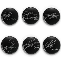 7 Styles 58mm K-POP BTS Bulletproof Boy Scouts Autograph Alloy Brooch Pins
