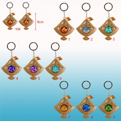 9 Styles Genshin Impact Eye Of God Cartoon Anime Keychain