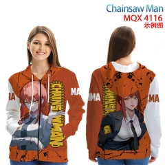 2 Styles Chainsaw Man Cartoon Cosplay Zipper Anime Hooded Hoodie