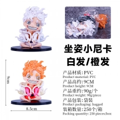 9CM 2 Colors One Piece Q Version Nika Luffy Anime PVC Figure Doll