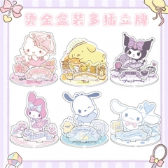 13 Styles Sanrio Cinnamoroll Kuromi Mymelody Cartoon Cosplay Decoration Anime Standing Plates