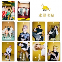 10CS/SET K-POP BTS Bulletproof Boy Scouts Butter ID Card Sticker 5.4*8.5cm