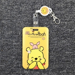 2 Styles Winnie the Pooh Anime Card Holder Bag With Keychain