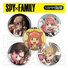 10 Styles 58MM SPY X FAMILY Badge Anime Brooch