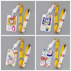 6 Styles Toy Story Anime Phone Strap Lanyard Card Holder Bag