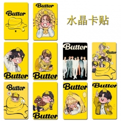 10CS/SET K-POP BTS Bulletproof Boy Scouts Butter ID Card Sticker 5.4*8.5cm