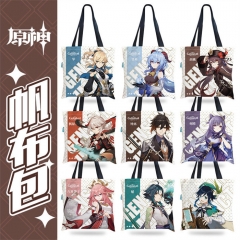 47 Styles 32*30CM Genshin Impact Anime Single Shoulder Canvas Bag