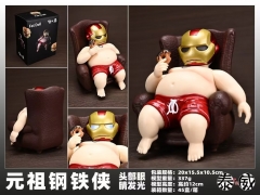 12cm Marvel's The Avengers Iron Man Anime PVC Figure Toy Anime Figure With Light