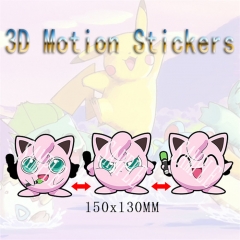 4 Styles Pokemon Cartoon Can Change Pattern Lenticular Flip Anime 3D Stickers