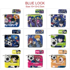 9 Styles Blue Lock Cartoon Anime Wallet Purse