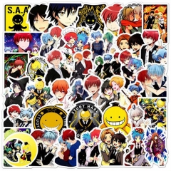 50PCS/SET 2 Styles Assassination Classroom Cartoon Pattern Decorative Collectible Waterproof Anime Luggage Stickers